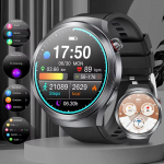 2026 Uus EKG nutikell meestele 1,73-tollise AMOLED-ekraaniga Emotsioonide tuvastus V&auml;simuse j&auml;lgimine Kellad NFC-p&auml;&auml;sukontroll Nutikell black silicone