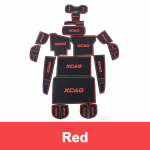 Auto uksesoonte matt libisemisvastane tassimatt kummivaibad pilu augupadi Volvo XC60 2018 auto sisetarvikutele punane