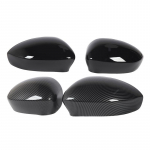 Left Right Door Side Rearview Mirror Cover Left Right Wing Mirror Cover Replacement for Fiat 500 2007 to Glossy Black