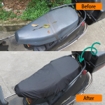 Mootorratta vihmaistme kate Universaalne painduv veekindel sadulakate must 210D tolmu UV p&auml;ikese k&auml;es k&uuml;lvatud kaitsev mootorratas XL