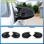 1paar BMW E87 E81 E82 E90 E91 E92 E93 tahavaate k&uuml;ljekorpuse trimmi ABS s&uuml;sinikkiust stiilis auto tahavaatepeeglile Black-Right