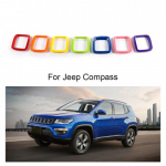 Front Grille Grill Frame ert Ring Trim Cover for Jeep Compass 2017+Multicolor