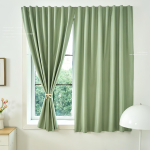 Tugevad pimendavad takjapaelaga kardinad Kahekihiline disain Isekleepuvad Magamistoa ja elutoa jaoks Elegantseks kaunistamiseks W100xH135cm&Velcro roheline