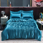 100% mooruspuu siidist kuningasvoodi komplektid Tekikate koos padjap&uuml;&uuml;rikuga Mugavad voodikomplektid Linane lina Siidine voodikate komplektid Flat Bed Sheet&150X200cm-4pc set