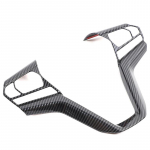 metyoucar For Isuzu D-MAX -24 ABS Carbon Fiber Car Steering Wheel Button Cover Decoration Stickers Interior Car Accessories Carbon fiber