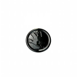 for Skoda 46MM Car Steering Wheel Emblem Sticker Rapid Octavia Fabia Laura Superb VRS Yeti Kodiaq Karoq KAMIQ Scala Citigo Inner ring -Black