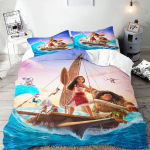 Moana tekikate komplekt Tekk Voodipesu 3D Laste voodipesu komplekt 3-osaline 1 tekikate Kuninga suurus EU Single(135*200cm)3pcs