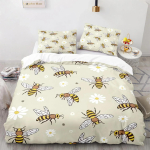 3 tk armsa multifilmik&auml;rbse voodipesukomplekt King Queen magus tekikottkomplekt mesi lastele poistele t&uuml;drukutele kevadine putukas pol&uuml;ester tekikate EU Single(135*200cm)3pcs white