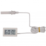 Minisondtermomeetrid LCD-ekraaniga sondi temperatuuriniiskuse m&otilde;&otilde;tur Fahrenheiti mitmek&uuml;lgne roomajate inkubaatori akvaariumi kodulindude jaoks valge