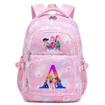 Lapsed T&uuml;drukud Kpop Rumi Zoey Mira T&auml;htedega Tr&uuml;kitud &Otilde;pilase Koolikott Veekindel Seljakott 44*34*17cm white