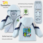 Minecraft Laste Keskmine/Suur Multikakujuline Tuulejope: 3-in-1 S&uuml;gis/Talvine Softshell-jakk 120 cm