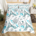 Pariisi Eiffeli torni tekikottide komplekt Akvarell liblikaga voodipesukomplekt &Uuml;heinimese Twin King Mikrofiiber Romantiline teema Tekikate EU Single(135*200cm)3pcs