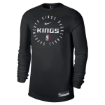 Nike NBA &uuml;mmarguse kaelusega pusa treeninguks pikkade varrukatega Sacramento Kingsi korvpallivorm 2024/25 hooajaks Meeste vorm HF1737-010 XL black