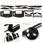 For Infiniti JX35 QX60 2012-2018 Interior Central Control Panel Door Handle Carbon Fiber Stickers Decals Car styling Accessorie Right Hand Drive black