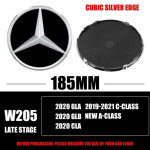 3D 185MM 205MM Esiv&otilde;re T&auml;helogo Embleem M&auml;rk Autotarvikud Mercedes-Benz C/B/E Klassi W206 W253 W213 GLC GLE V Klassi jaoks