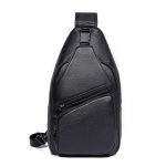 Ehtne Nahast Rinnakott Meestele, Luksusliku Tundega, Pealmise Kihi Veisenaha V&auml;ike Kott, Veekindel Vabaaja Crossbody Kott, Meeste Rinnakott must
