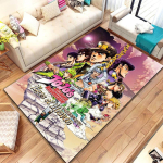 15 suurust JoJo-Bizarre-Adventure mustriga vaip elutuppa vannitoamatt loominguline uksematt vaip magamistuppa kodu kaunistus 80cm x 120cm black