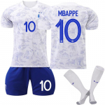 22/23 France Away Jerseys laste jalgpalli treeningkost&uuml;&uuml;mi komplekt XS