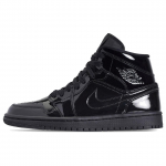 Air Jordan 1 Mid Patent Se 'Triple Black' Naiste BQ6472-002 37.5