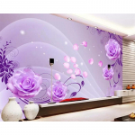 Moodne Vine Tapeet Purpur Roos 3D Tapeet Elutoa Seinapilt Magamistoa 3D Tapeet Kodukaunistus 200 cm(W) x 140 cm(H)