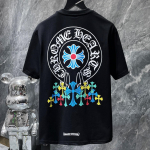 8708 CHROME HEARTS 2026 Suvi Uus K&otilde;rge Kvaliteediga Puuvill &Uuml;mar Kael L&otilde;tv Suur Suurus Meeste ja Naiste T-s&auml;rk Paaride T-s&auml;rk S must