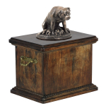 Rottweiler, Rott, Rottie I - urn for the ashes of a dog, urn with a statuette, elegant urn in the classic style of the Art-Dog brand