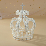 Crystal Vintage Royal Queen King Tiaras ja kroonid Meeste/naiste v&otilde;istlus ballile Diadem Juuksekaunistused Pulmajuuksed Ehted Aksessuaarid