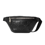 Gucci Monogram Logo Reljeefne Nahast &Otilde;la Crossbody Kott Unisex Kotid Must 658582-1W3CN-1000 Basic Set (Bag+Dust Bag),90cm