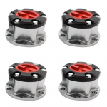 4X Rattarummu lukustus Manuaalne lukk 86-95 Toyota T100 Pick Up Truck 4 Runner Hilux Manuaalne jaoks Blackred