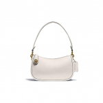 Coach Swinger 23 Vabaaja T&otilde;mblukuga &Uuml;hev&auml;rviline Nahast K&auml;ealune Kott Mahjongikott Crossbody Kott &Otilde;lakott Naiste kotid Valge C0638-B4HA Basic Set (Bag+Dust Bag)