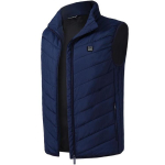 Meeste elektriline vest soojendusega jope USB talvine kehasoojendaja veekindel Gilet mantel 4XL safiirsinine v&auml;rv