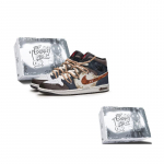 Jordan Air Jordan 1 Vintage Korvpallijalatsid Meeste Keskmise k&otilde;rgusega Pruun/Valge 852542-100(TeamM--BOX) 40.5