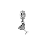 Pandora s&auml;delev pav&eacute; kokteiliklaasist ripats Unisex ehted 791535CZ Box,Silver