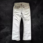 LUXEON Vintage Valged teksap&uuml;ksid Y2K R&otilde;ivad Mehed Naised Harajuku Hip Hop Taskuga Retro Teksap&uuml;ksid Mood Madala V&ouml;&ouml;kohaga P&uuml;ksid S valge