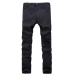 Meeste moodsad rebenenud teksad Slim Fit denim plisseeritud teksad Meeste sirged retrop&uuml;ksid 28