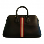 Bally klassikaline triibuline logo &otilde;rn keskmine. O Nahast Boston Koti Naiste K&auml;ekotid Must 6219721 Basic Set (Bag+Dust Bag)