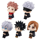 [Caliente] Jujutsu Kaisen Chibi Istuvate Kujukeste Komplekt: Yuji, Gojo, Megumi, Nobara-gran Looduslik Ilus Anime M&auml;nguasi sinine