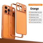 Originaalv&auml;rvi alumiiniumisulamist &otilde;huke raamikohver iPhone 16 15 14 13 Pro Max jaoks Metallraamiga tagapaneel Tagumine tagumine Muuda 17-ks iPhone 15 Pro Max