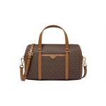 Michael Kors T&otilde;mblukuga Faux Nahast &Otilde;la-Crossbody T&otilde;stekott Keskmine Naiste kotid Tume Pruun Tammet&otilde;ru Pruun 35S4GTFS6B200 Basic Set (Bag+Dust Bag)