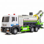 Sulamist Sanitaars&otilde;iduki Mudel 1/50 Die-Cast Inseneris&otilde;iduk Linna Anti-Smog Heli Valgus Pihustiga Puhastusauto Lapsed Poisid Auto roheline
