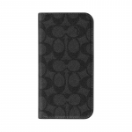 COACH Prinditud logo kaetud l&otilde;uendist mobiiltelefoni &uuml;mbris Tavaline Unisex Paaristiil Must must must