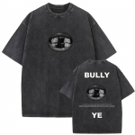 R&auml;ppar Kanye West Bully Album 2026 Vintage Pesuga T-s&auml;rgid Meeste Gooti &Uuml;mmarguse Kaelusega Moodsad L&uuml;hikeste Varrukatega T-s&auml;rgid Hip Hop Streetwear S mitmev&auml;rviline