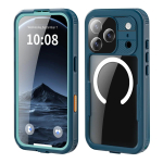 IP68 t&auml;ielikult veekindel telefoni&uuml;mbris iPhone 17 Pro Max Air 17 jaoks Magsafe magnetilise juhtmevaba laadimise jaoks Sukeldumiskate iPhone17 oranž