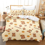 Kapibaara Voodipesukomplekt Tekikate Padjap&uuml;&uuml;ridega, Loomad Kodu Tekstiil Mugavus 100% Pol&uuml;ester Dekoratiivsed Kingitused Lastele T&uuml;drukutele (as the picture,70x133cm 2pcs&Duvet Cover)