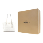 COACH Mollie kaetud l&otilde;uendist ja sileda nahast k&auml;ekott, &otilde;lakott 34 Naiste Valge Monogramm Gift Box Set (Basic Set + Yellow Gift Box) valge