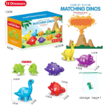 Montessori Dinosaurus Sobitamise M&auml;nguasi Number/T&auml;hestik V&auml;rvide Sorteerimine Peenmotoorika Sensoorne M&auml;nguasi V&auml;ikelastele Peom&auml;ng J&otilde;ulukink