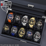 10-osaline komplekt Meeste k&auml;ekell Moodne &auml;ri meeste k&auml;ekell watch &times; 10 black