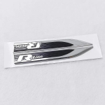 2 tk RRline k&uuml;ljepaksuildi embleem Golfi, Passati, Tiguanile, Jettale, Atlasele, Eosele, Caddyle, Beetle'ile, GTD-le, CC-le, MK3-le, Magotanile Rline must/h&otilde;be