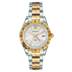 Versace meeste Hellenyium GMT kahev&auml;rviline &Scaron;veitsi kvartsikell 42mm V11030015 h&otilde;be