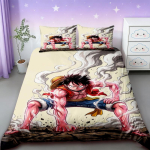 Tekikott &Uuml;ks T&uuml;kk Laste Multikas Luffy Voodipesu Komplekt 2 Padjap&uuml;&uuml;riga Pehme ja Mugav Magamistoa Voodi Dekoratsioon Teismelised Poisid Kingitused 140*200cm/55x79in Single/Twin 3pcs